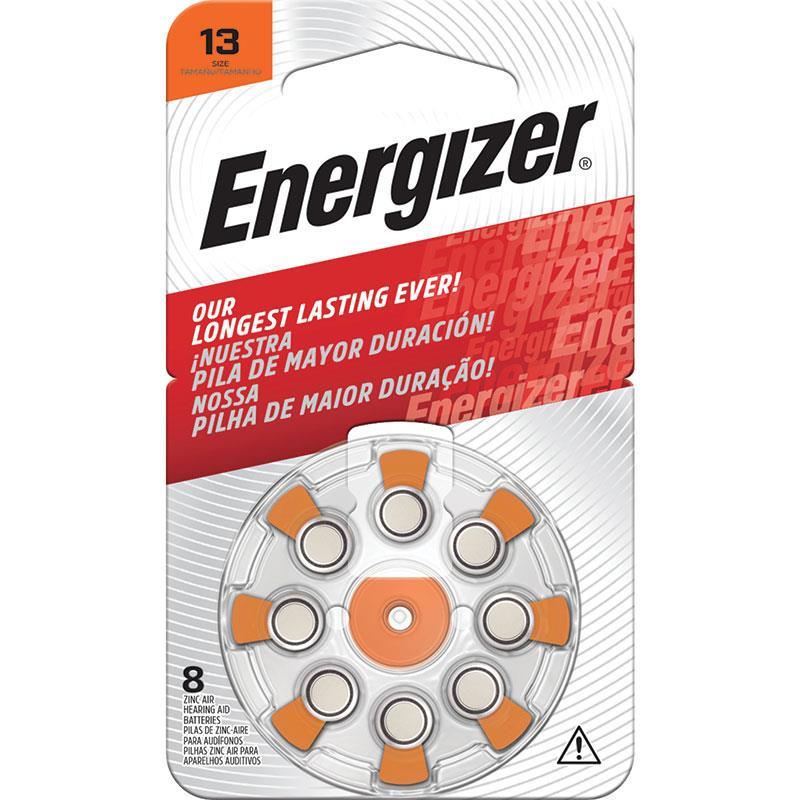 Energizer EZ13 Turn & Lock Hearing Aid Batteries Pack OF 8