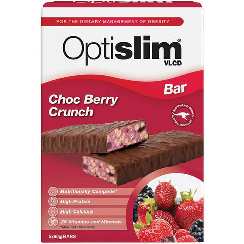 OptiSlim VLCD Bar Choc Berry Crunch 5PK
