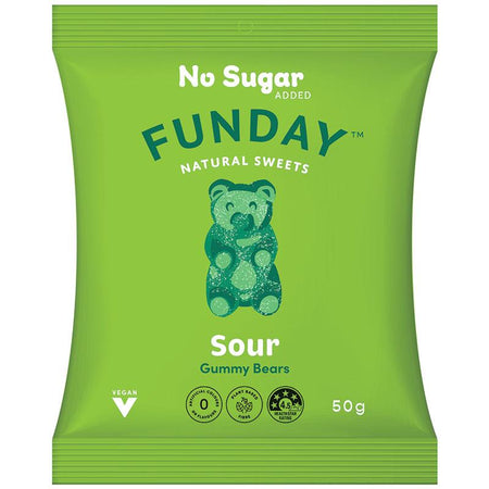 Funday Sour Vegan Gummy Bears 50g