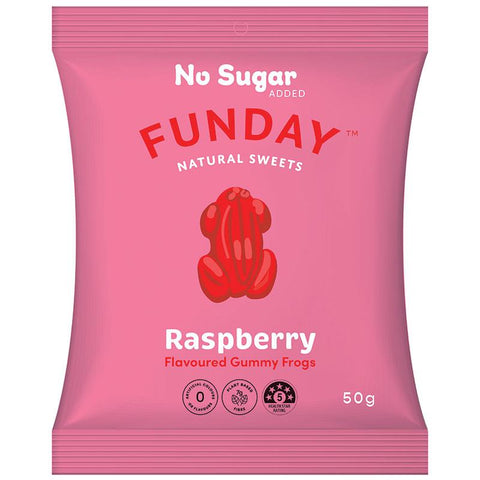 Funday Raspberry Flavoured Gummy Frogs 50g