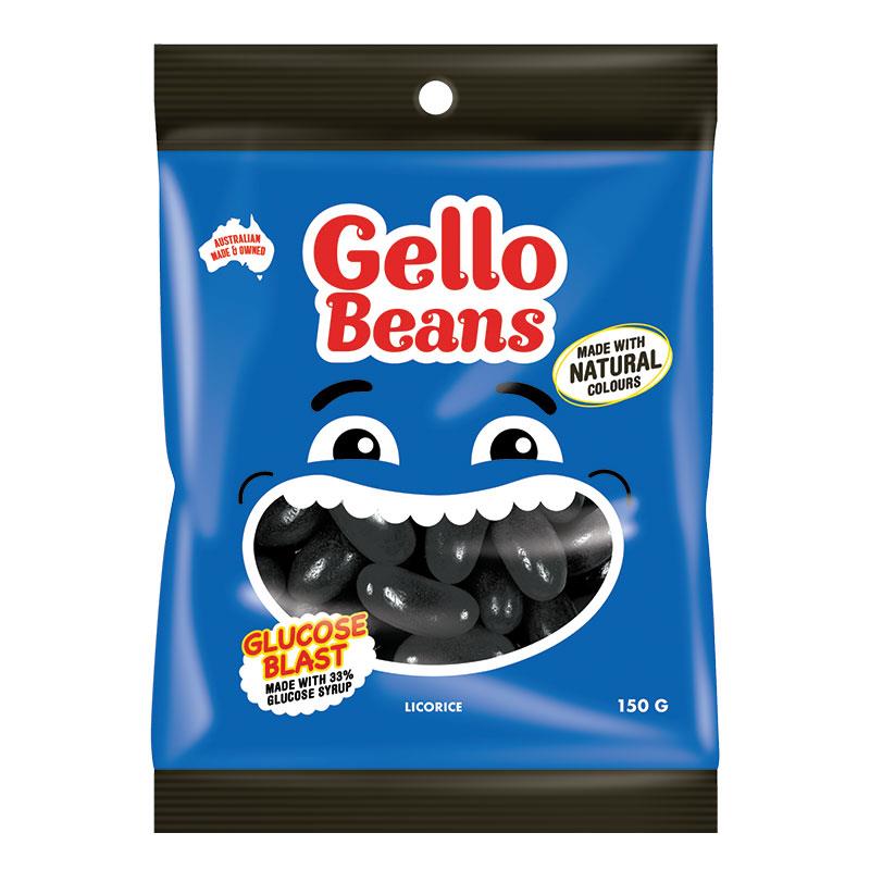 Gello Beans Licorice 150g