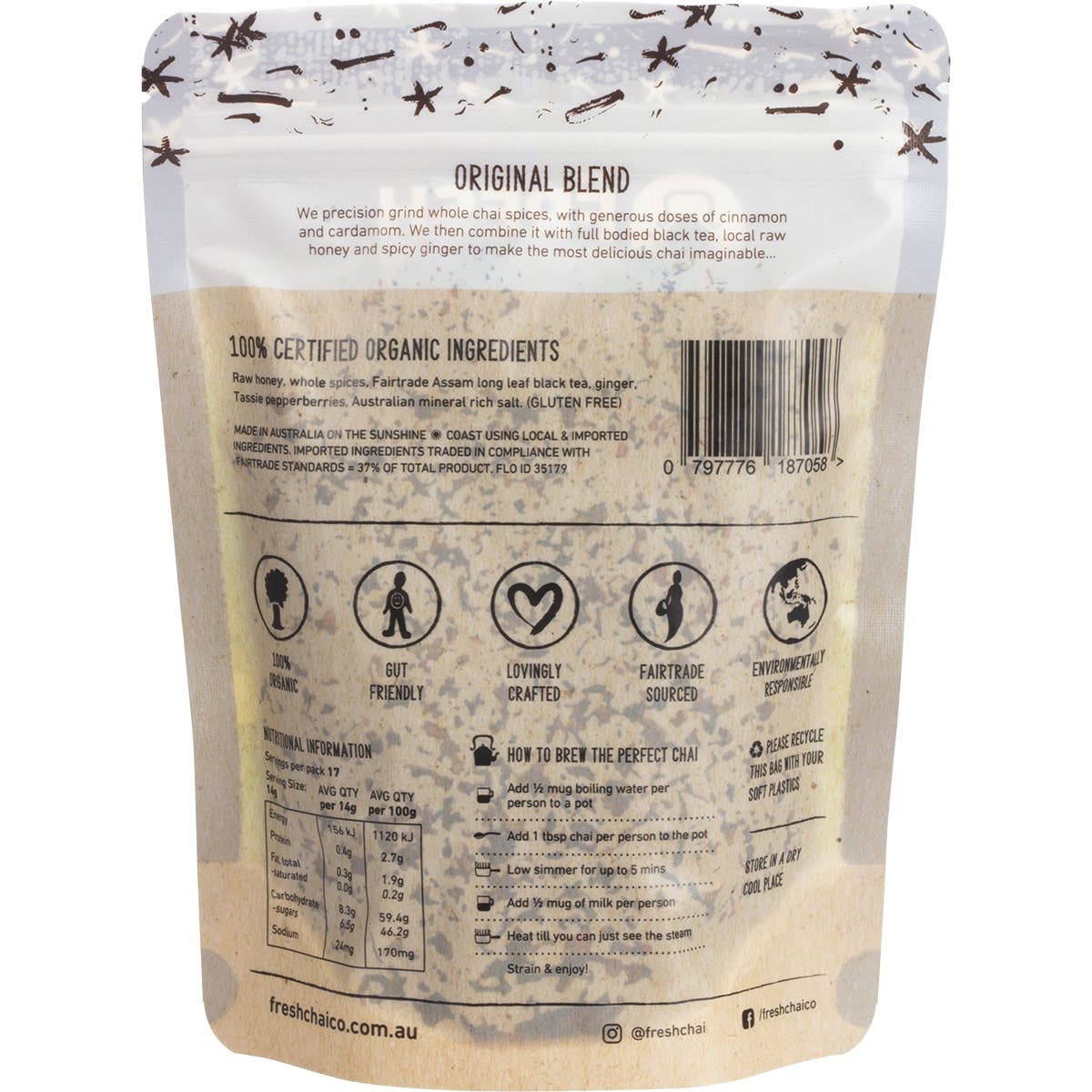 THE FRESH CHAI CO. Original Blend Fresh Sticky Chai 250g