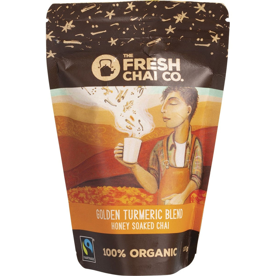 THE FRESH CHAI CO Golden Turmeric Blend Honey Soaked Chai 125g
