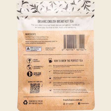 The Fresh Chai Co. Organic English Breakfast Loose Leaf Tea 200g