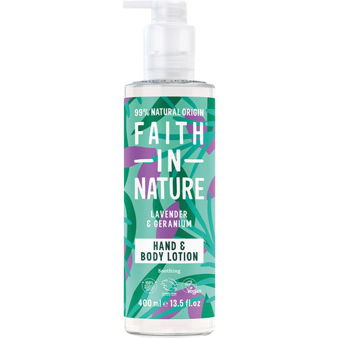 FAITH IN NATURE Hand & Body Lotion Soothing Lavender & Geranium 400ml