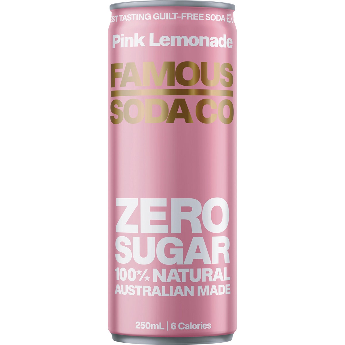 Famous Zero Sugar Soda Pink Lemonade 4x250ml