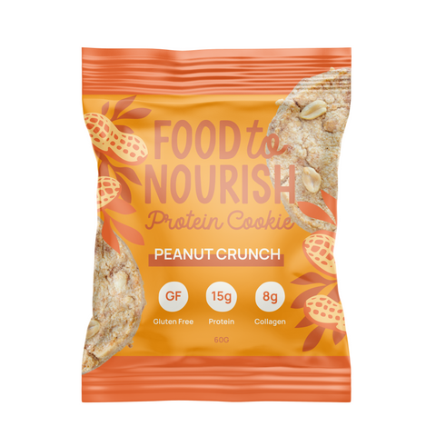 Food to Nourish Protein Cookie Peanut Crunch 60g (Pack of 12)