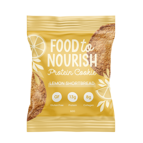 Food to Nourish Protein Cookie LemonShortbread 60g (Pack of 12)