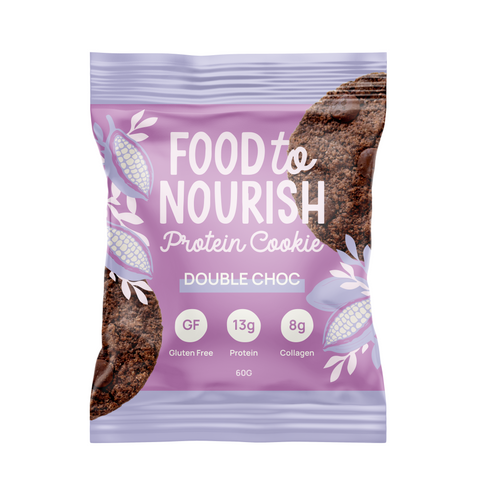 Food to Nourish Protein Cookie Double Choc 60g (Pack of 12)