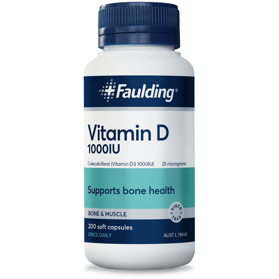 Faulding Vitamin D 1000IU 200 Caps