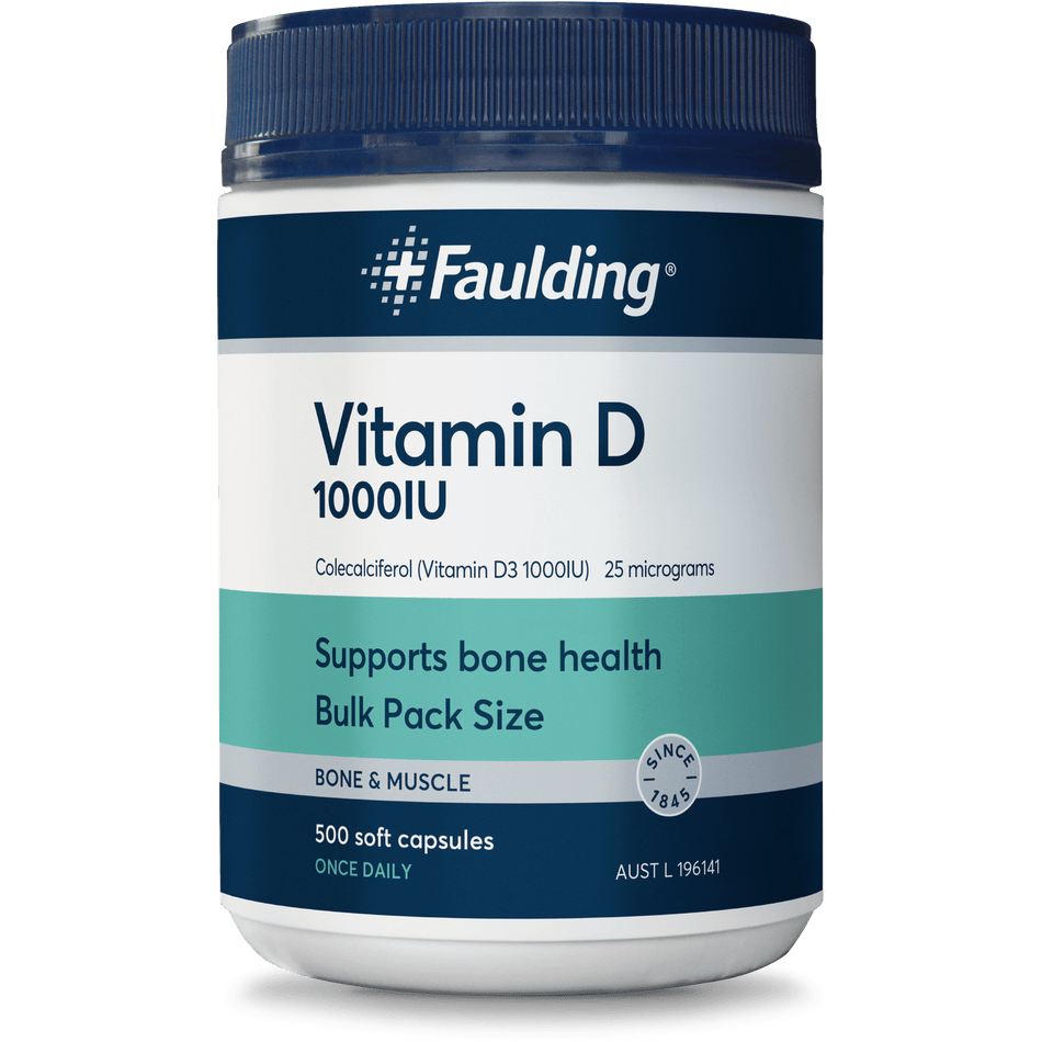 Faulding Vitamin D 1000IU 500 Caps