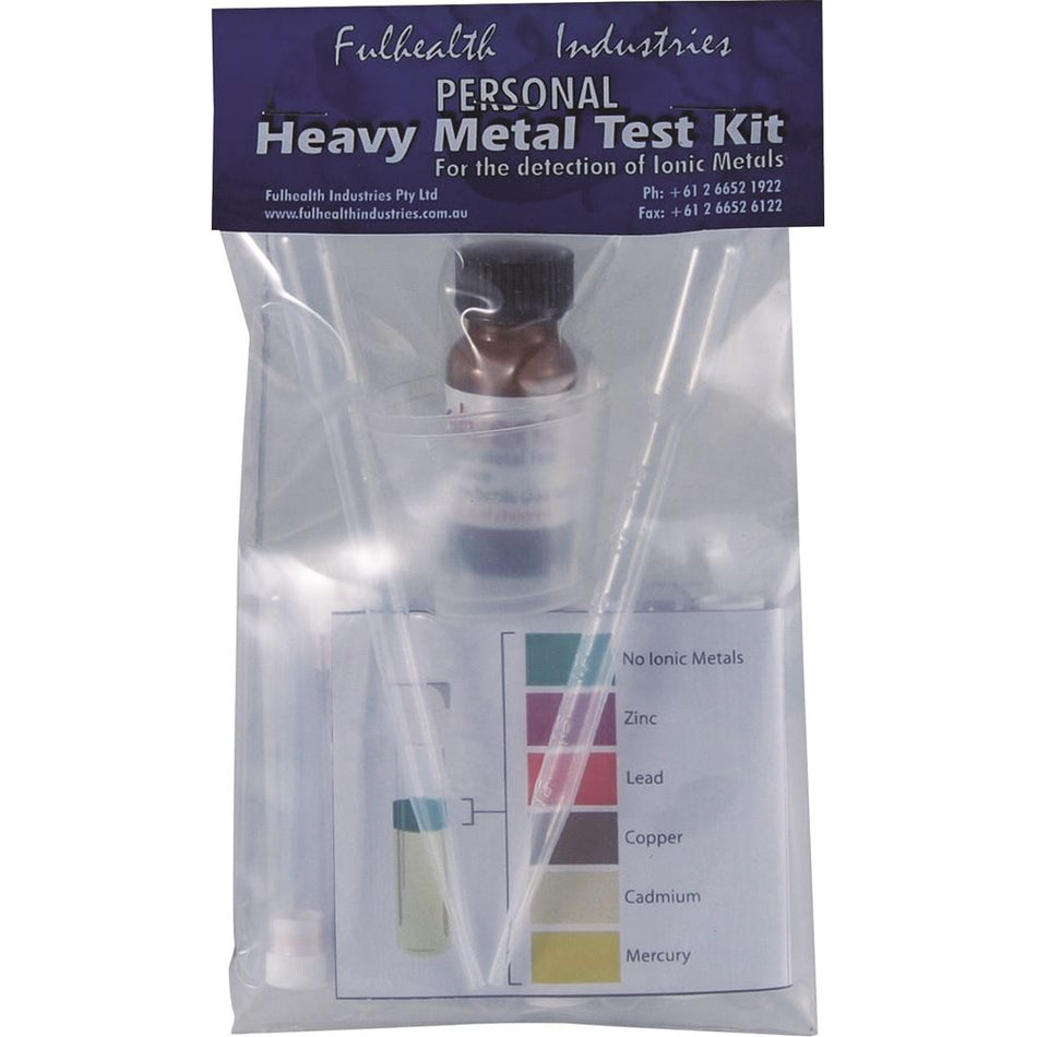 Fulhealth Industries Practitioner Personal Heavy Metal Test Kit x 8 Pack