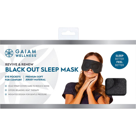 GAIAM Revive and Renew Black Out Sleep Mask 1