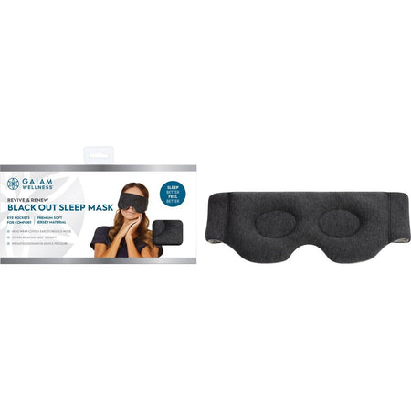 GAIAM Revive and Renew Black Out Sleep Mask 1
