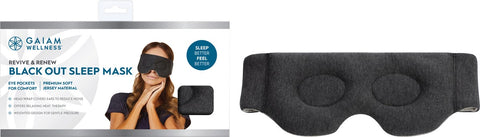 GAIAM Revive and Renew Black Out Sleep Mask 1