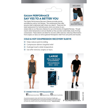Gaiam Cold & Hot Compression Recovery Sleeve Large