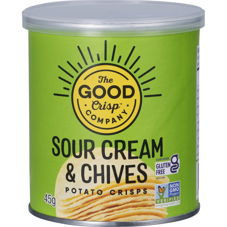 The Good Crisp Company Potato Crisps Sour Cream & Chives 12x45g