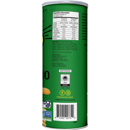 The Good Crisp Company Potato Crisps Spicy Jalapeno 8x160g