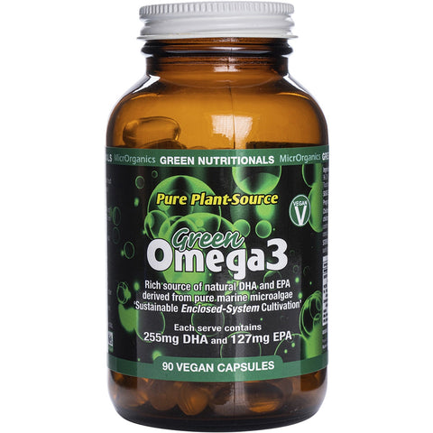GREEN NUTRITIONALS Green Omega3 Vegan Capsules (255mg + 127mg) 90
