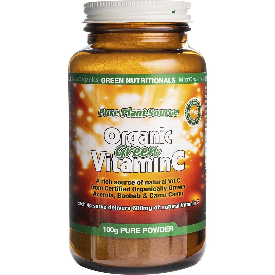 Green Nutritionals Organic Green Vitamin C Powder (600mg) 100g