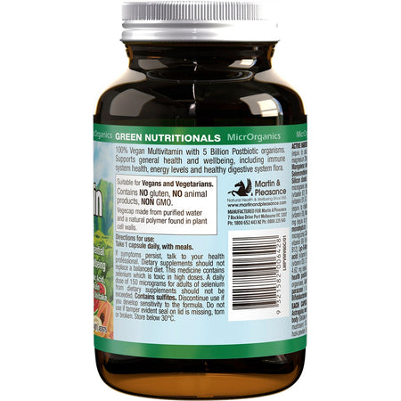 Green Nutritionals 100% Vegan Multivitamin Capsules