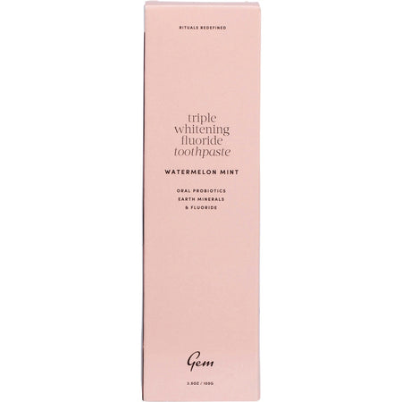 Gem Toothpaste Triple Whitening Fluoride Watermelon Mint 100g