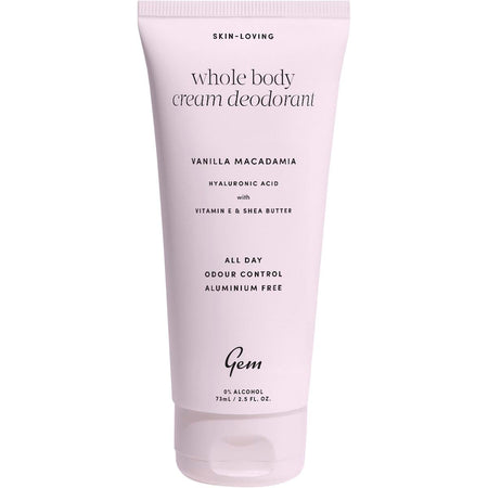 Gem Whole Body Cream Deodorant Vanilla Macadamia 73ml