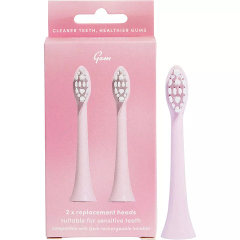 GEM Electric Toothbrush Replacement Heads Coconut 2pk