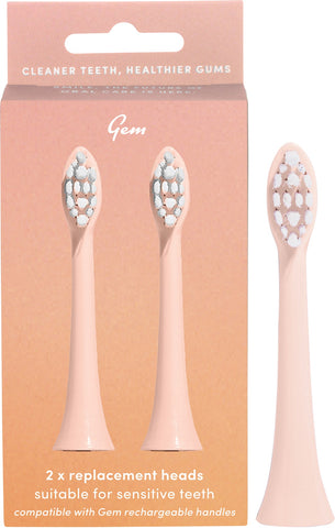 GEM Electric Toothbrush Replacement Heads Watermelon 2pk
