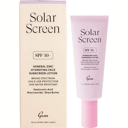 Gem Solar Screen SPF50+ Hydrating Face Sunscreen Lotion 50ml
