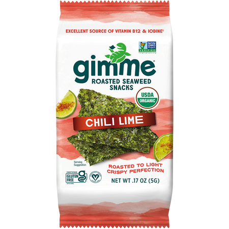 gimME Roasted Seaweed Snacks Chili Lime 30g x 8 Pack