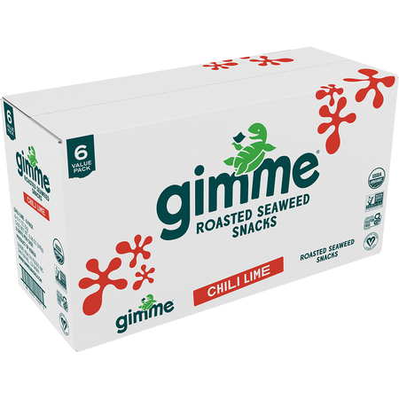 gimME Roasted Seaweed Snacks Chili Lime 30g x 8 Pack