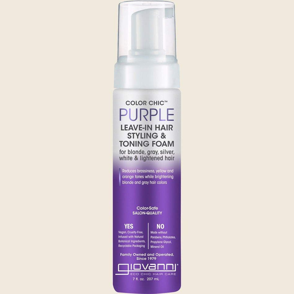 Giovanni Leave In Hair Styling & Toning Foam Color Chic Purple 207ml