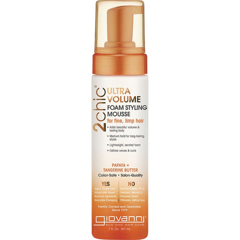 Giovanni Styling Mousse - 2chic Ultra-Volume Fine, Limp Hair 207ml