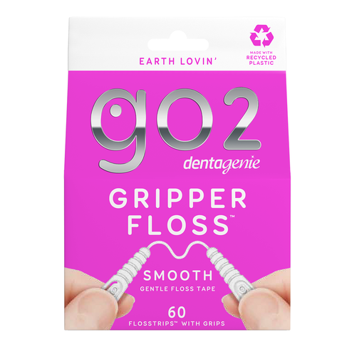 GO2 Dentagenie Gripper Smooth Flosstrips with Grips 60pk