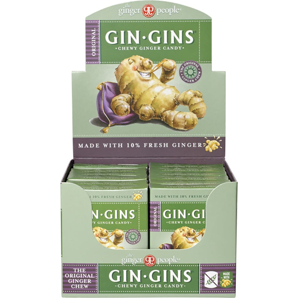 THE GINGER PEOPLE Gin Gins Ginger Candy Chewy Original 12x42g