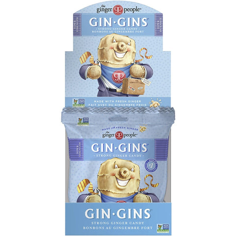 THE GINGER PEOPLE Gin Gins Ginger Candy Bag Super Strength 12x 60g