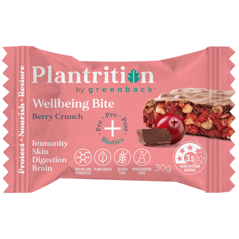 Plantrition by Greenback Bite Berry Crunch 30g Pack of 12