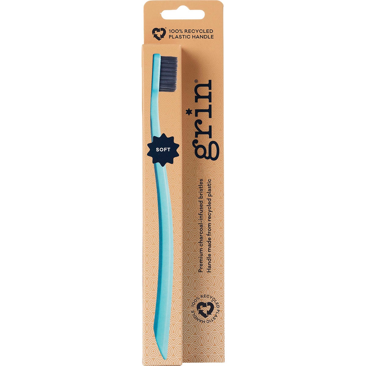 GRIN 100% Recycled Toothbrush Soft Mint, Ivory x8
