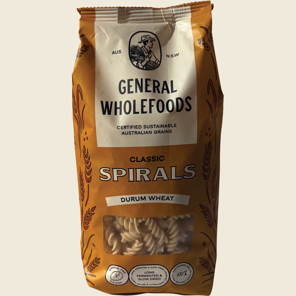 General Wholefoods Durum Wheat Pasta Spirals 400g