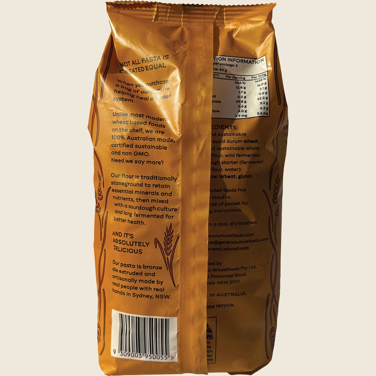 General Wholefoods Durum Wheat Pasta Spirals 400g