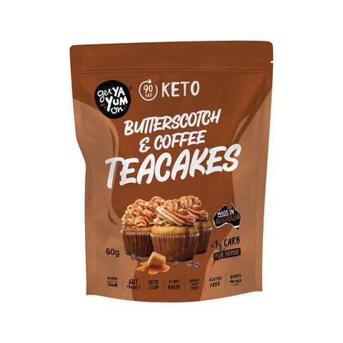 Get Ya Yum On 90 sec Keto Butterscotch & Coffee Teacakes 60g