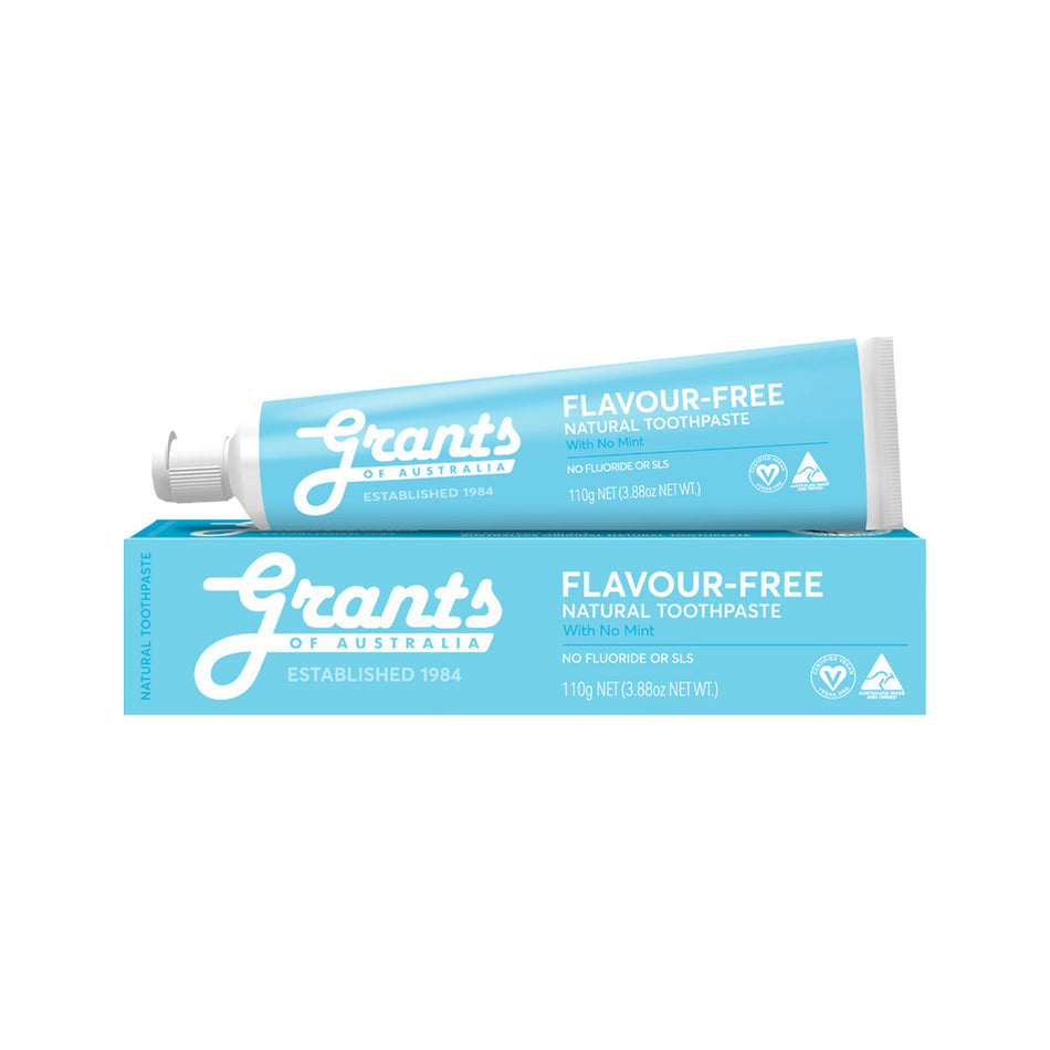 Grants Of Australia Natural Toothpaste Flavour-Free with No Mint 110g