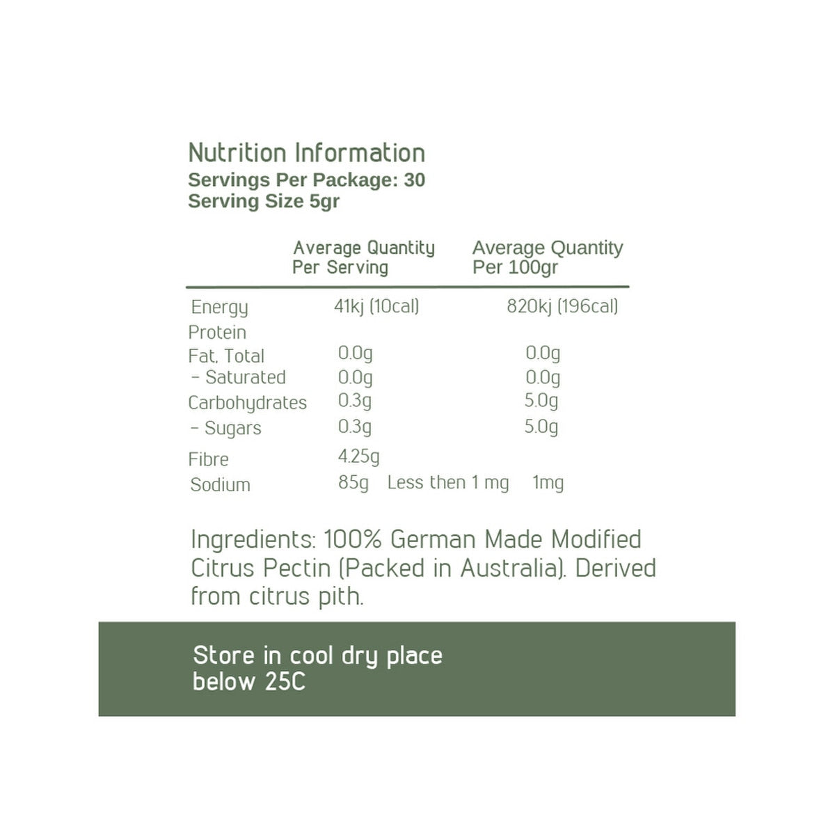 Grasses of Life 100% Modified Citrus Pectin 150g