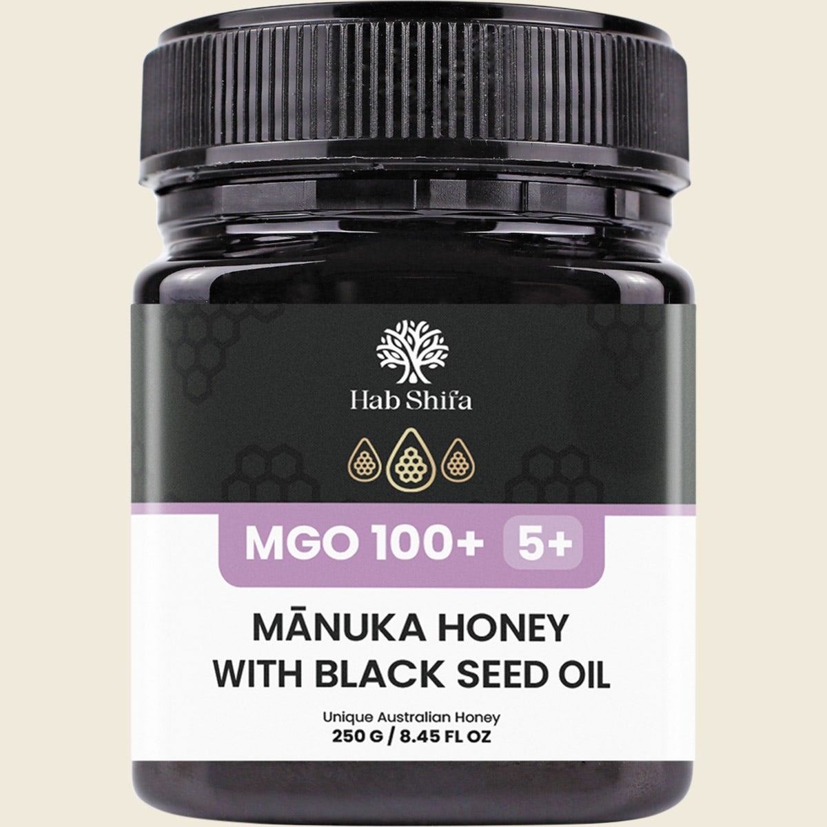 Hab Shifa Manuka Honey with Black Seed Oil MGO100+ 250g