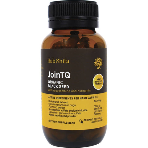 HAB SHIFA JoinTQ+ Organic Black Seed Oil With Glucosamine & Curcumin Vegecaps 60