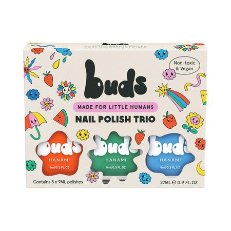 Hanami Buds Kids Nail Polish Trio Zap 3 X 9ml