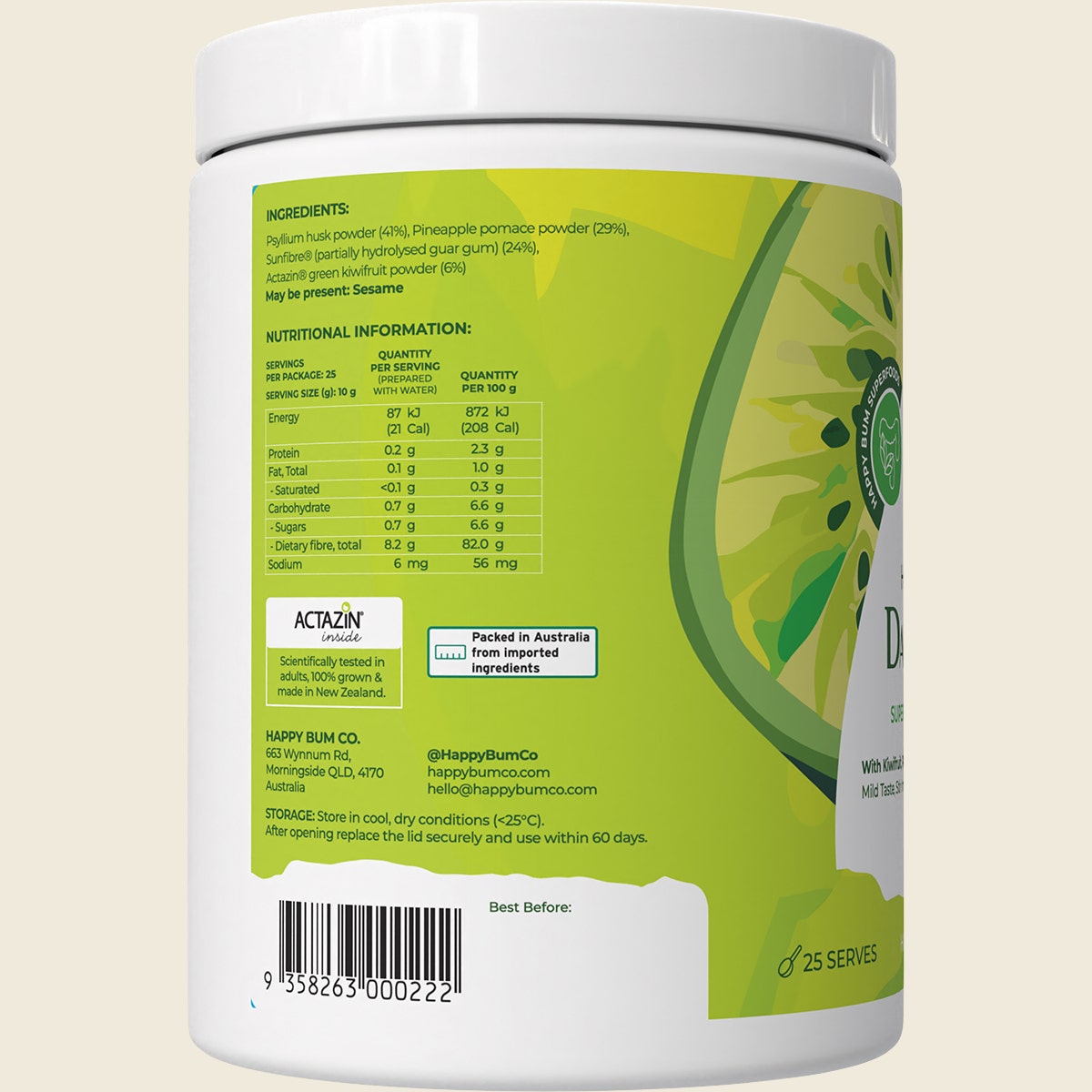 Happy Bum Daily Fibre 250g