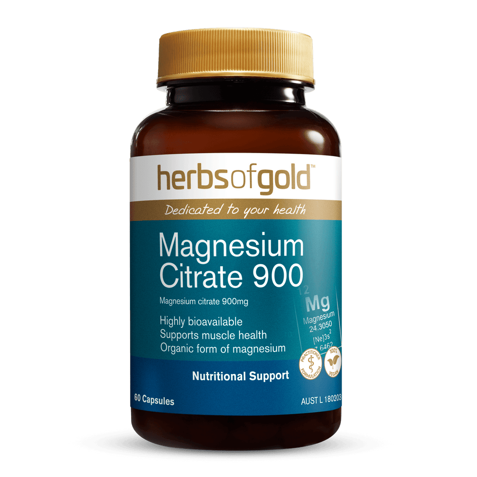 Herbs of Gold Magnesium Citrate 900 60c