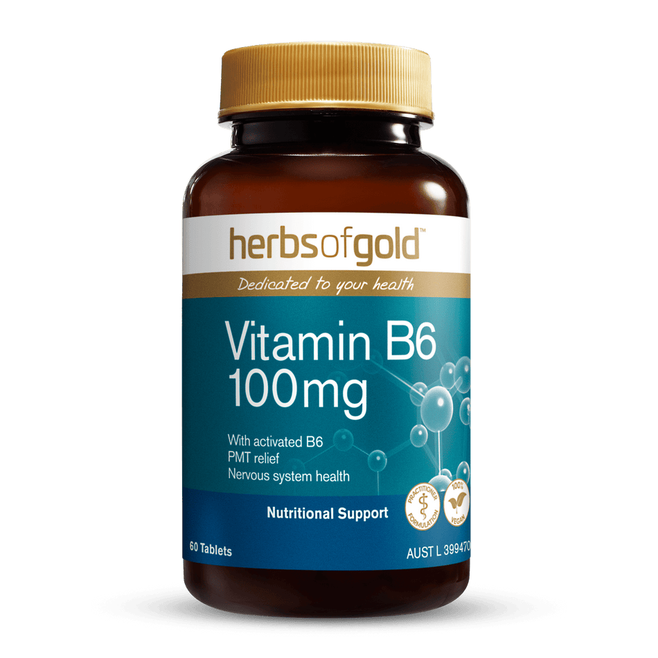 Herbs of Gold Vitamin B6 100mg 60t